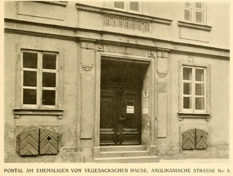 Portal am ehemaligen von Vegesackschen Hause, Anglikanische Strasse No.5