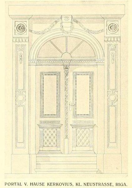 Portal v. Hause, Kleine Neustraße, Riga.