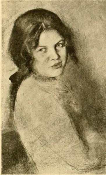 Frauenbildnis (Kohle und Pastell) – Paul Raud, Wesenberg