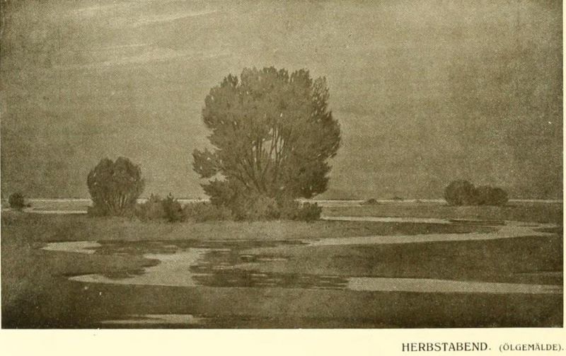 Herbstabend (Ölgemälde) – E. Deeters, Riga