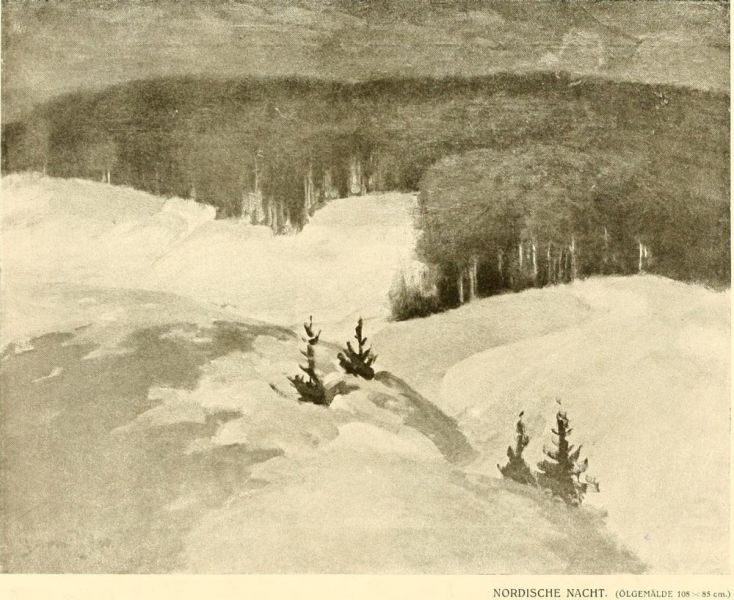 Nordische Nacht (Ölgemälde) – Susa Walter, Riga