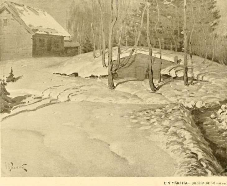 Ein Märztag (Ölgemälde) – Wilhelm Purvit,  Riga