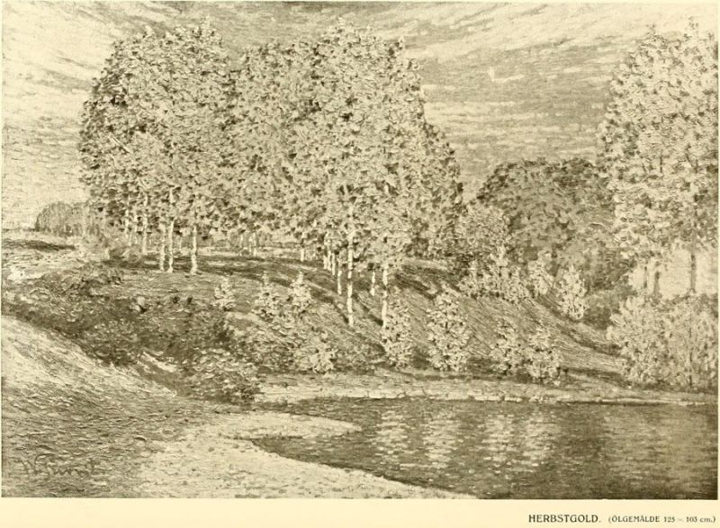 Herbstgold (Ölgemälde) – Wilhelm Purvit, Riga