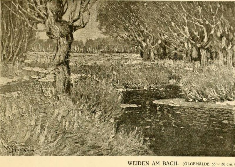 Weiden am Bach (Ölgemälde) – Wilhelm Purvit, Riga