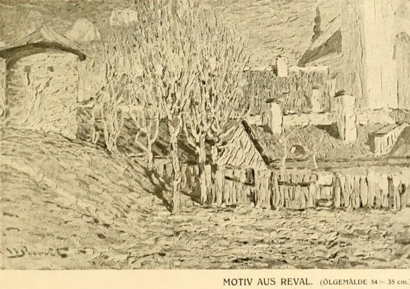 Motiv aus Reval (Ölgemälde) – Wilhelm Purvit, Riga