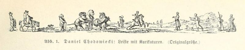 Abb. 1. Daniel Chodowiecki: Leiste mit Karikaturen. (Originalgröße.)