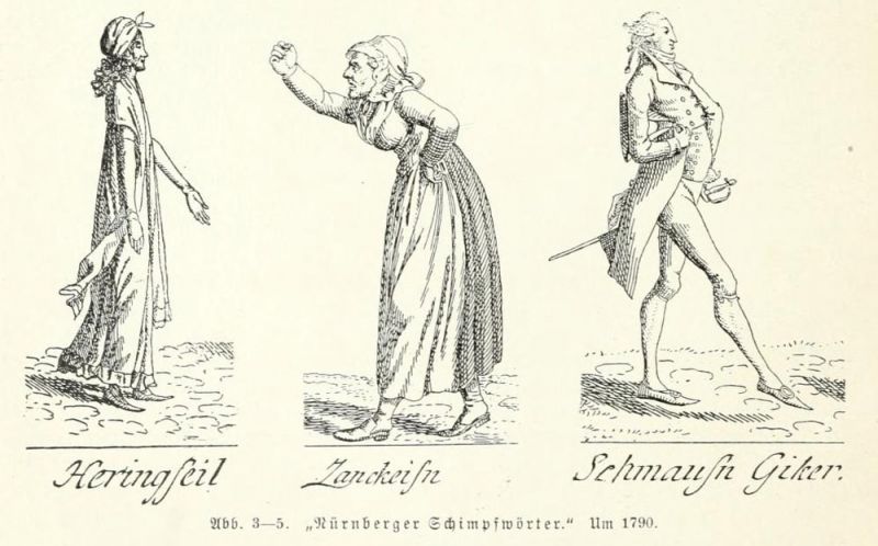 Abb. 3-5. „Nürnberger Schimpfwörter.“ Um 1790.