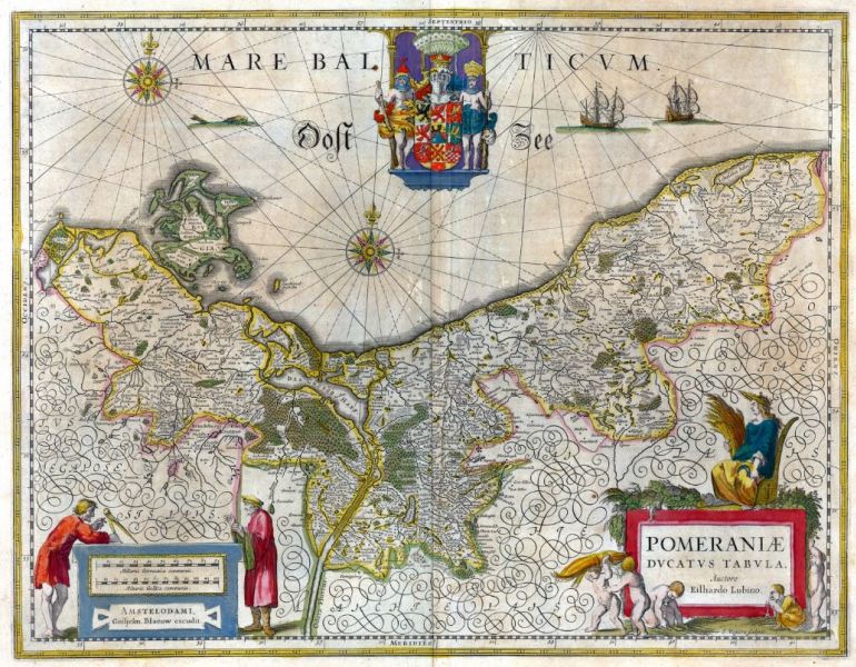 Karte des Herzogtum Pommern aus dem 17. Jahrhundert