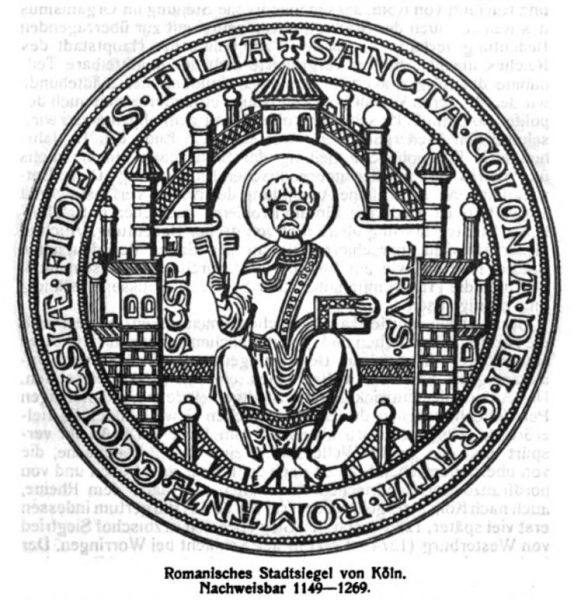 005 Köln. Romanisches Stadtsiegel von Köln. Nachweisbar 1149-1269