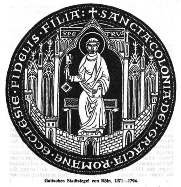 007 Köln. Gotisches Stadtsiegel von Köln, 1271-1794