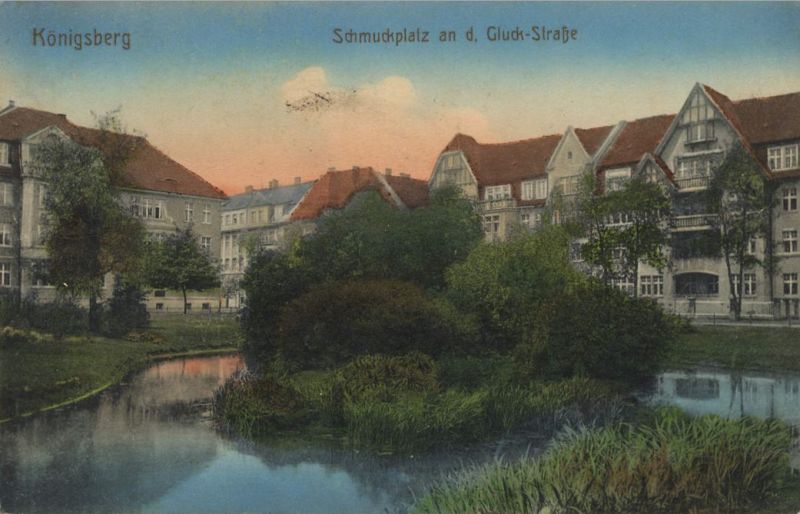 Königsberg, Schmuckplatz an der Gluck-Straße