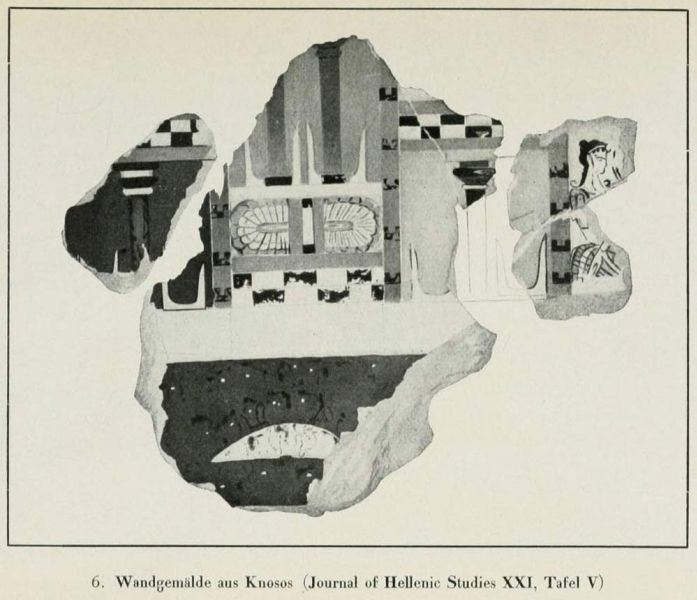 6. Wandgemälde aus Knosos 