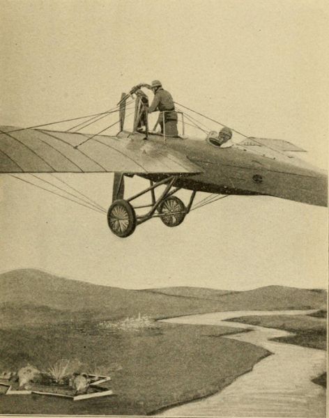 Fliegerangriff auf ein Erdziel.