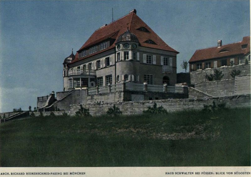 S.00 Richard Riemerschmid – Haus Schwalten bei Füssen – Blick von Südosten
