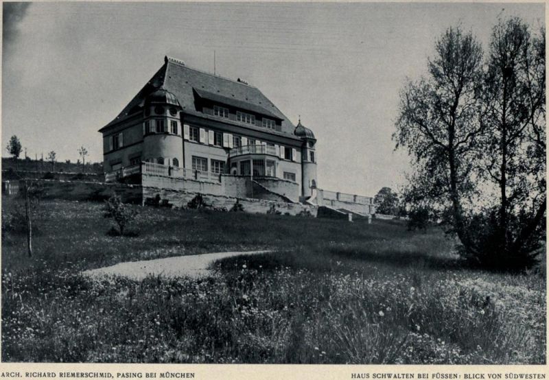 S.07 Richard Riemerschmid – Haus Schwalten bei Füssen – Blick von Südwesten