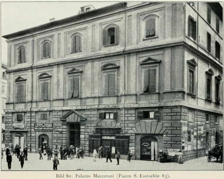96 Bild 80 Palazzo Maccarani (Piazza S. Eustachio 83). Photographie Alinari Nr 28960