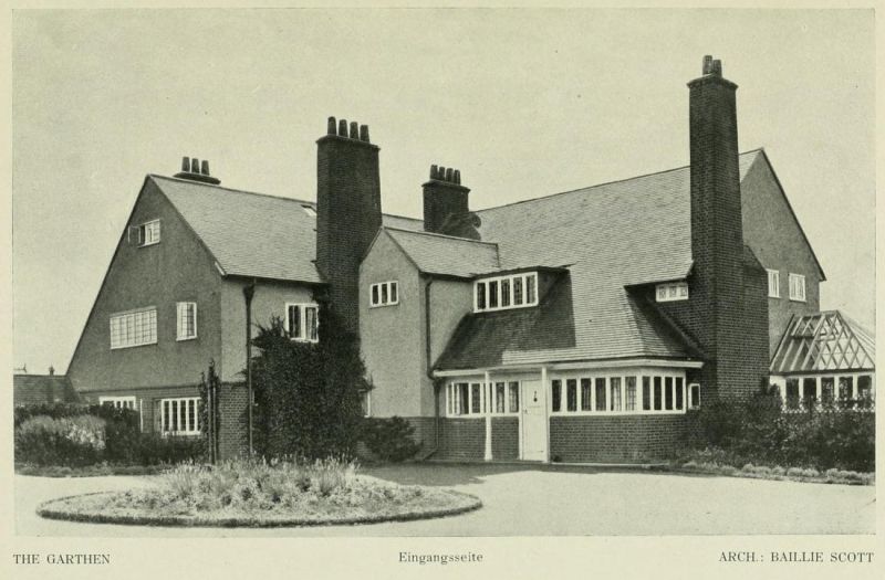 Abb. 01 The Garthen, Eingangsseite. Arch.: Baillie Scott