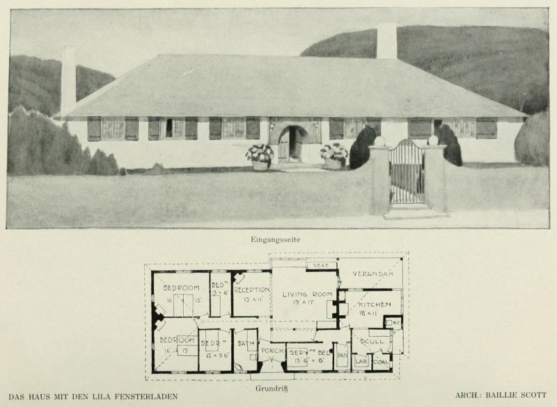 Abb. 2-3 Das Haus mit den lila Fensterläden. Arch.: Baillie Scott