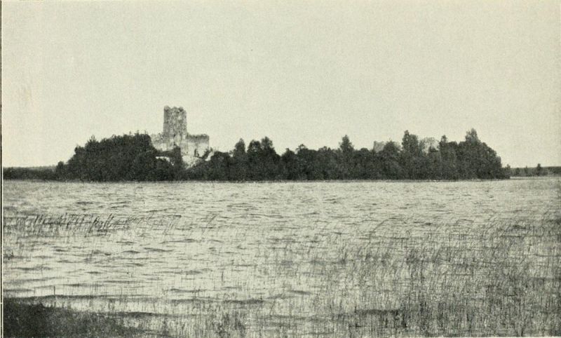 Ruinen der Burg Traken, der Residenz des Großfürsten Witaut 