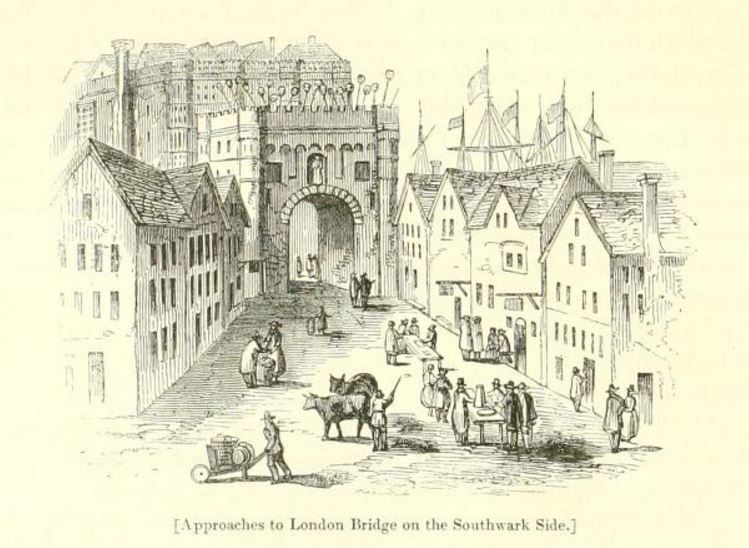 London, Aufgang zur London Bridges von der Südseite