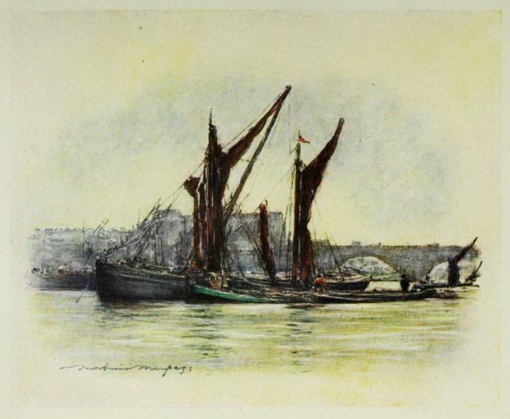 London, Hay Barges near Chelsea