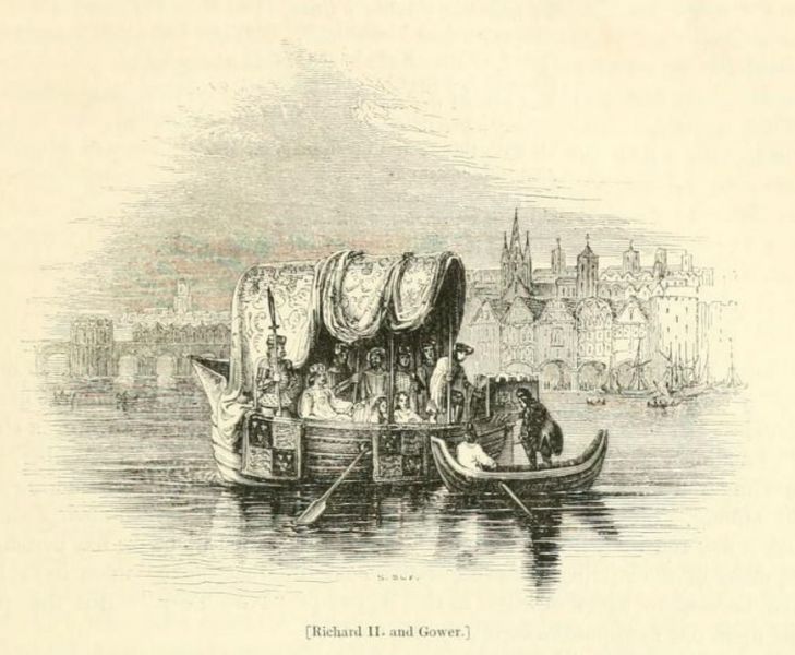 London, König Richard II. und der Poet Gower um 1380