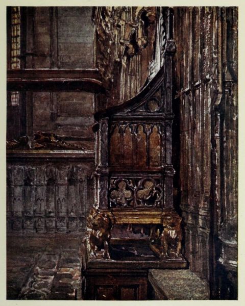 London, the Coronations Chair, Westminster Abbey