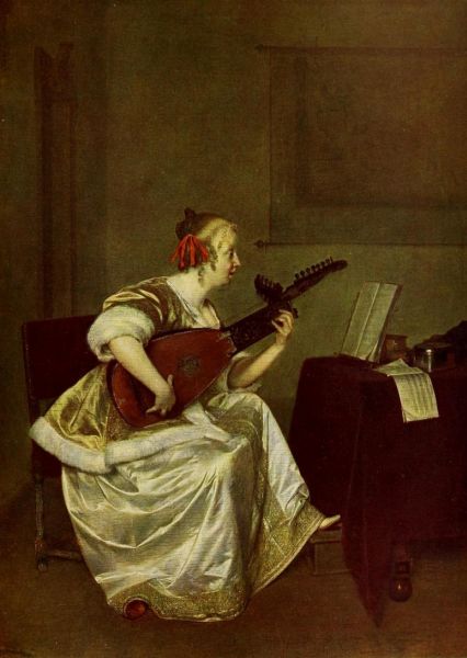 007. GERARD TER BORCH, Die Lautenspielerin 