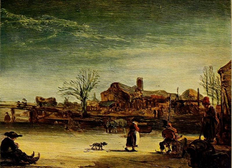 034. REMBRANDT VAN RIJN, Winterlandschaft 