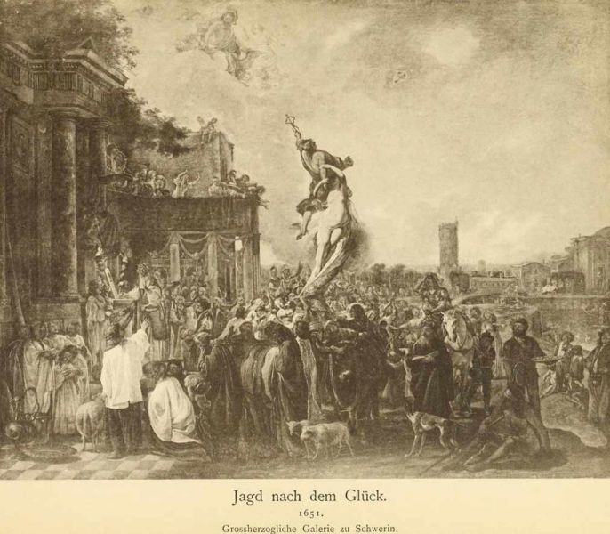 002. Jagd nach dem Glück. 1651. Großh. Galerie zu Schwerin. Nach dem Original