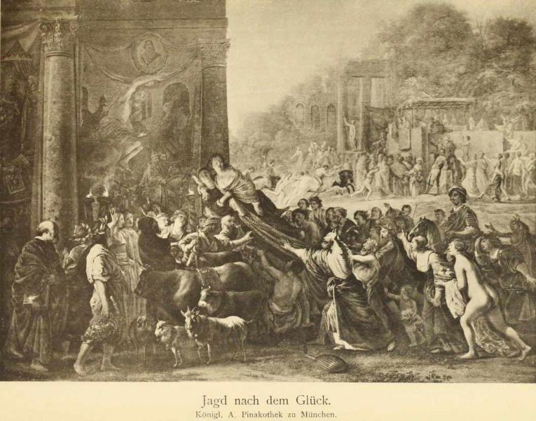 005. Jagd nach dem Glück. Königl. A. Pinakothek zu München. Nach Photographie