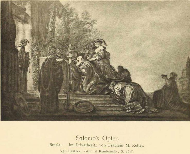 008. Salomos Opfer. Privatbesitz von Frl. M. Ritter zu Breslau. Nach Photogravure