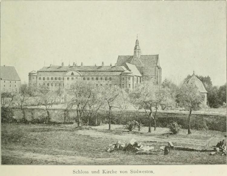 Dargun, Schloss und Kirche aus Südwest