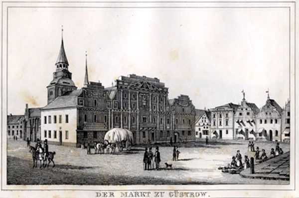 Güstrow - der Markt.