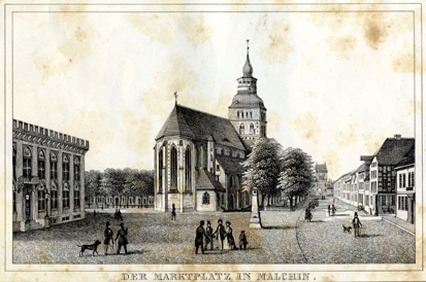 Malchin - Marktplatz.