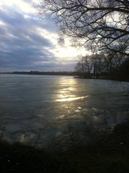 Sonnenuntergang in der Mecklenburgischen Schweiz. (Februar 2014)