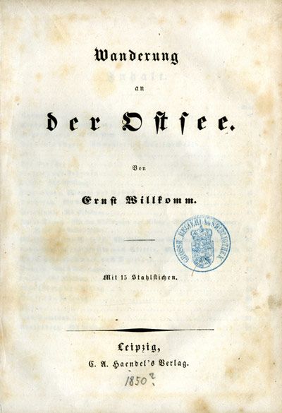 Wanderungen an der Ostsee Original-Titelblatt