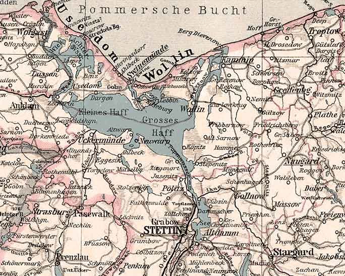 Stettin, Karte