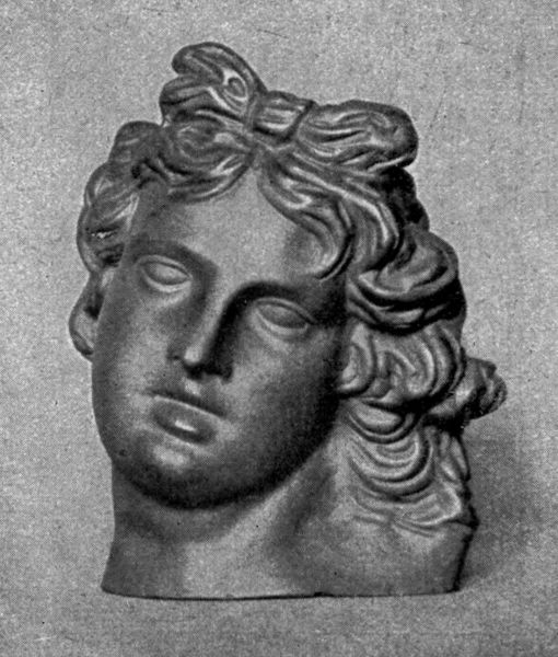 Abb. 10 Apollokopf (nach Bernini). Böttgersteinzeug 