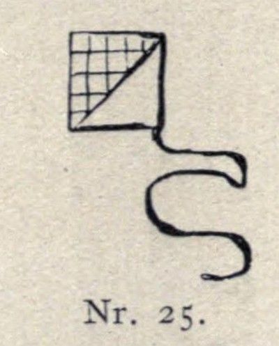 Nr. 25. Nachbildungen chinesischer und japanischer Marken auf weißem Meißner Porzellan