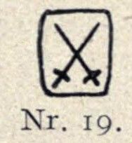 Nr. 19. Diese Marke kam erst mehrere Jahre mach Böttgers Tod in Aufnahme