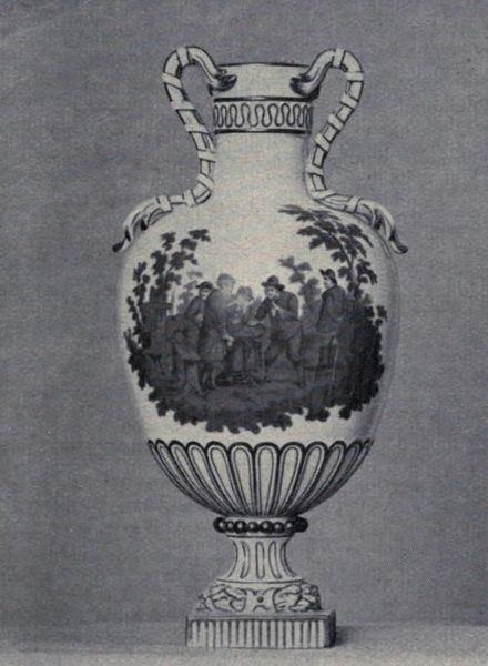 Abb. 59 Vase. Mit der Kopie einer Malerei in Kupfergrün nach D. Teniers 