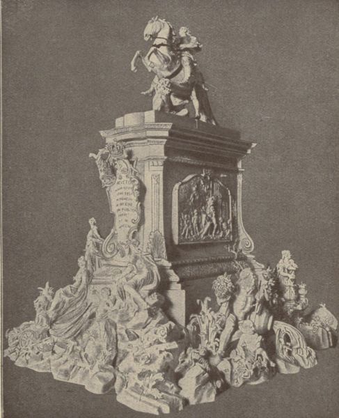 Tafel XII. Modell zum Reiterstandbild August III. Modell von Kaendler