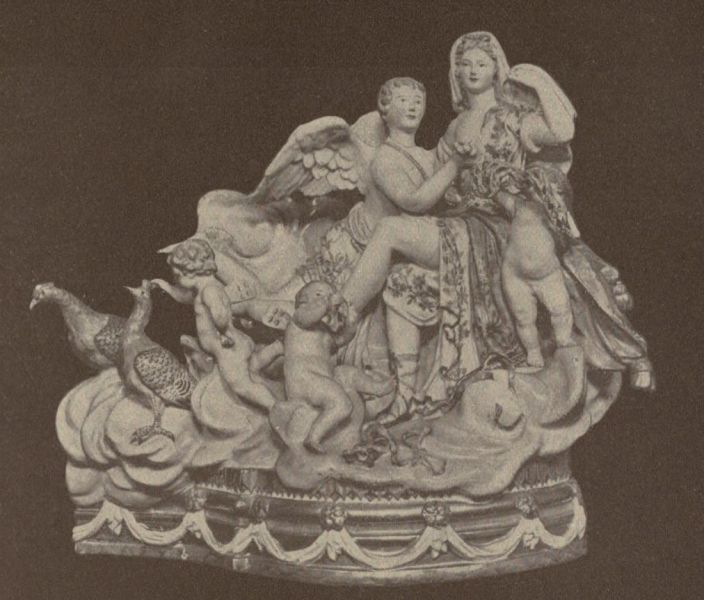 Tafel XXIV. Juno und Iris. Modell wahrscheinlich von Acier. Bunt bemalt