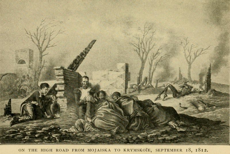 Auf der Hauptstraße von Mojaiska nach Krymskoie am 18. September 1812
