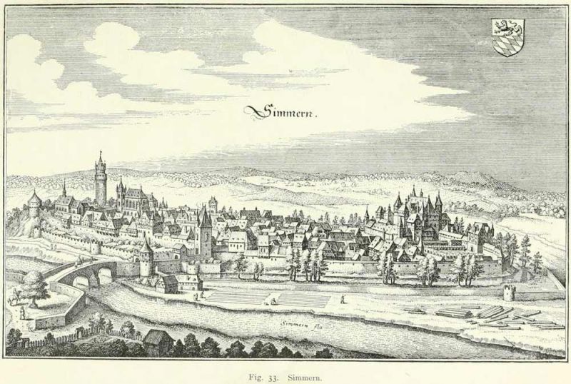 Fig. 33. Simmern. (Nach M. Merian in Zeilers Topographie.)