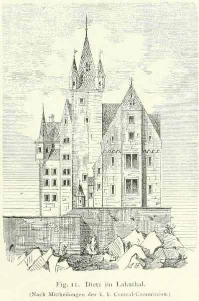 Fig. 11. Dietz im Lahntal. (Nach Mitteilungen der k. k. Zentral-Kommission.) 