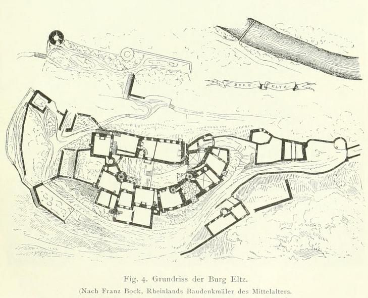 Fig. 4. Grundriss der Burg Eltz. (Nach Franz Bock, Rheinlands Baudenkmäler des Mittelalters.)