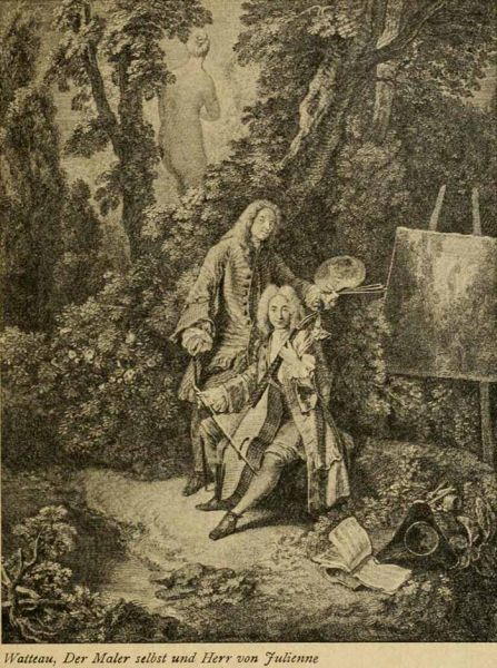 011. Watteau, Der Maler selbst und Herr von Julienne