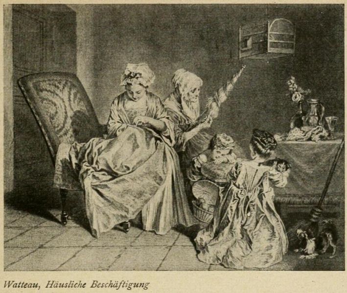019. Watteau, Häusliche Beschäftigung
